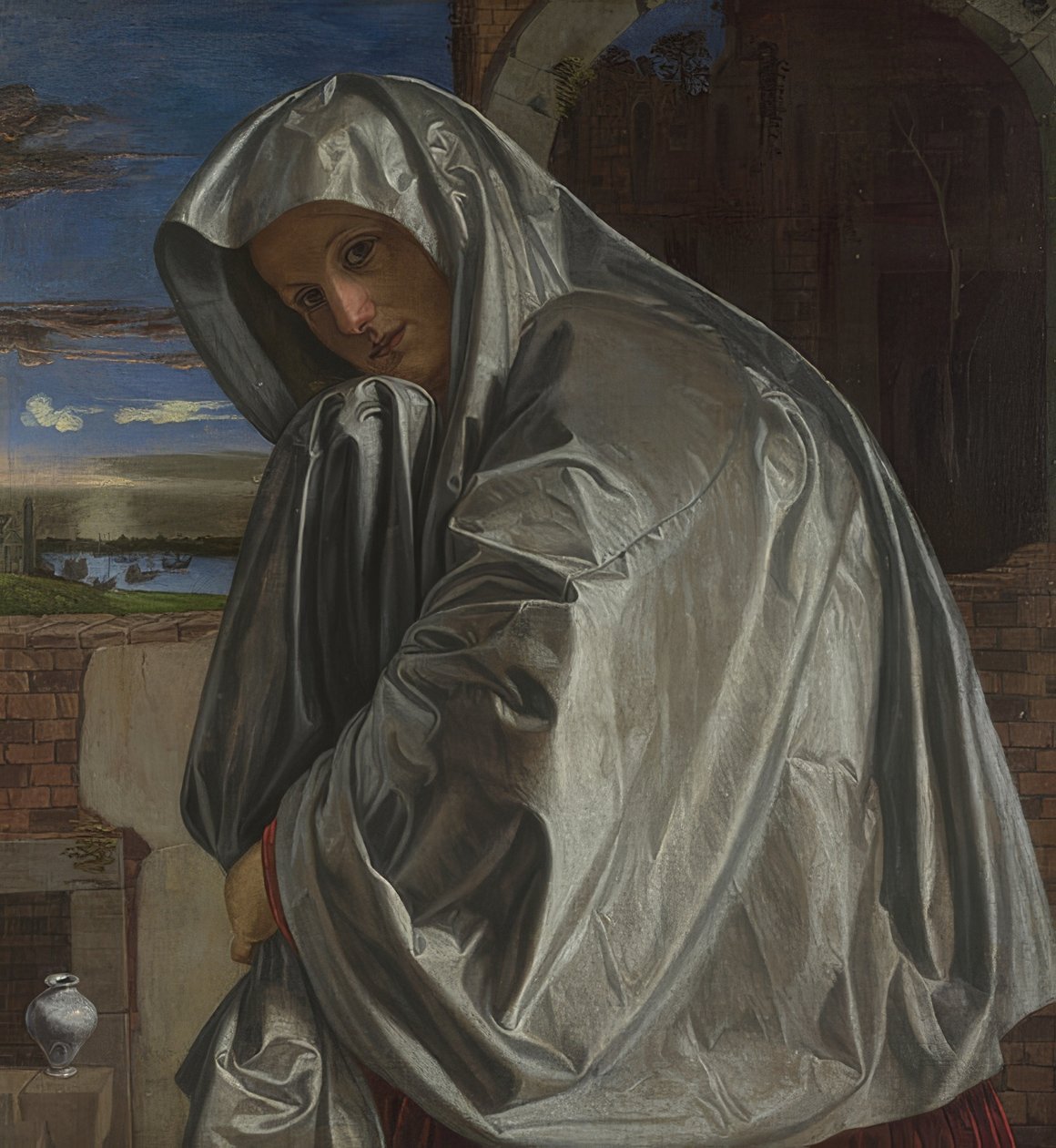 Maria Magdalena w drodze do grobu Chrystusa. Około 1535-40 autorstwa Giovanni Girolamo Savoldo