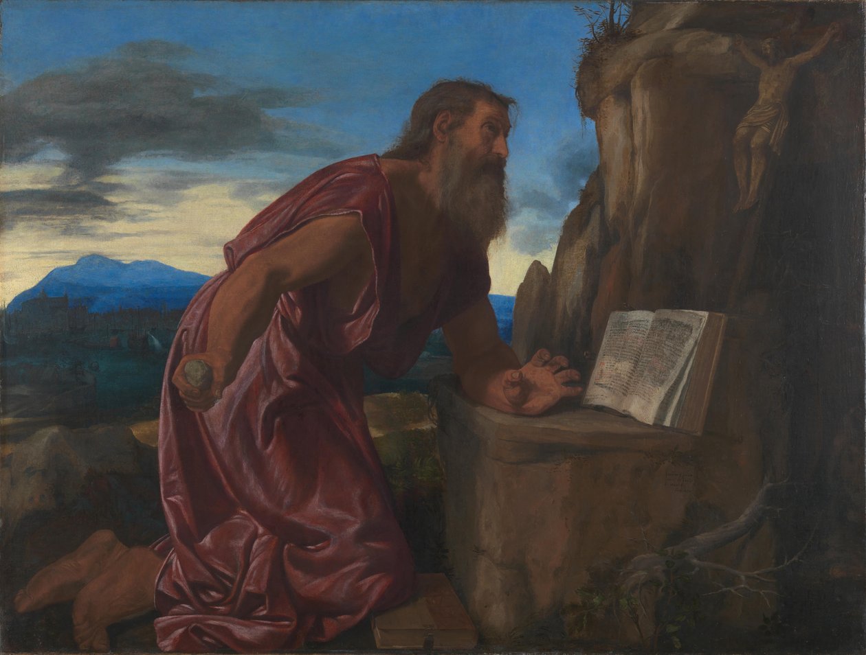 Św. Hieronim, c. 1527-1530 autorstwa Giovanni Girolamo Savoldo