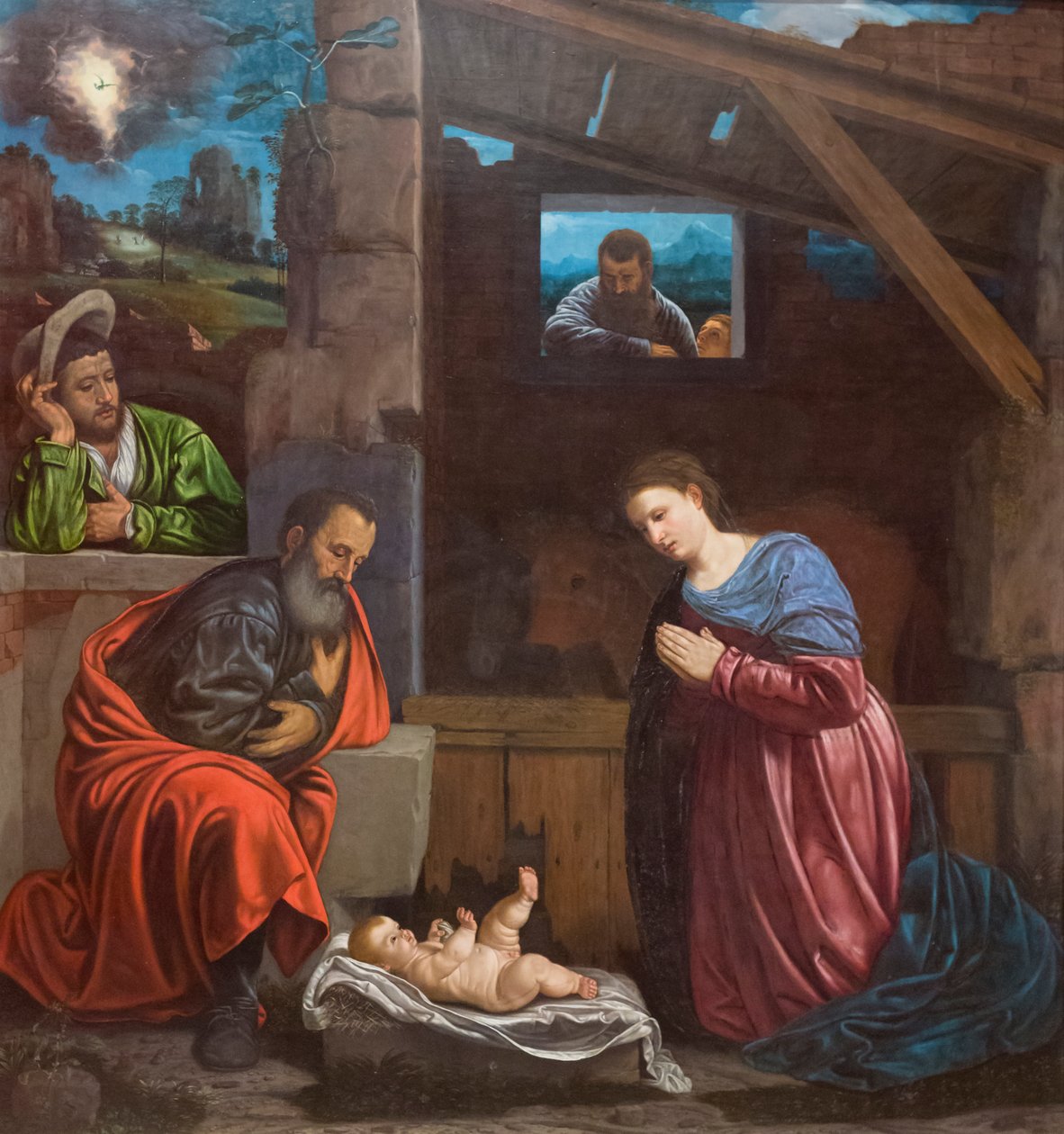 Adoracja pasterzy autorstwa Giovanni Girolamo Savoldo