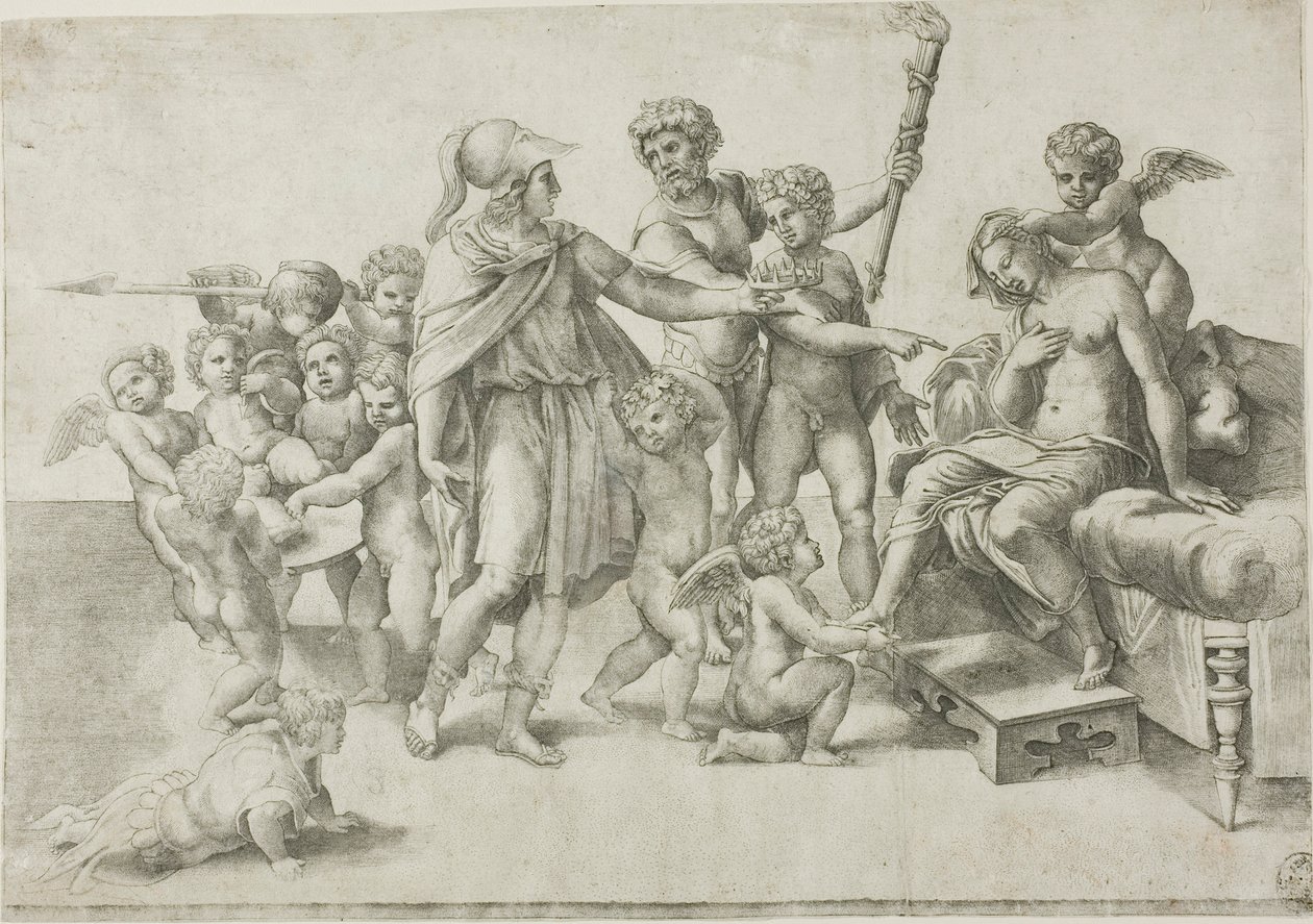 Aleksander i Roksana autorstwa Giovanni Jacopo Caraglio