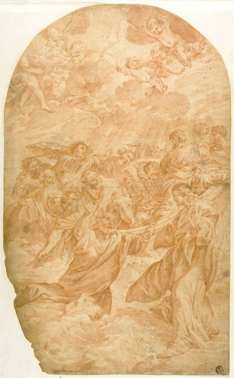 Chrystus wzywający św. Piotra do chodzenia po wodzie autorstwa Giovanni Lanfranco