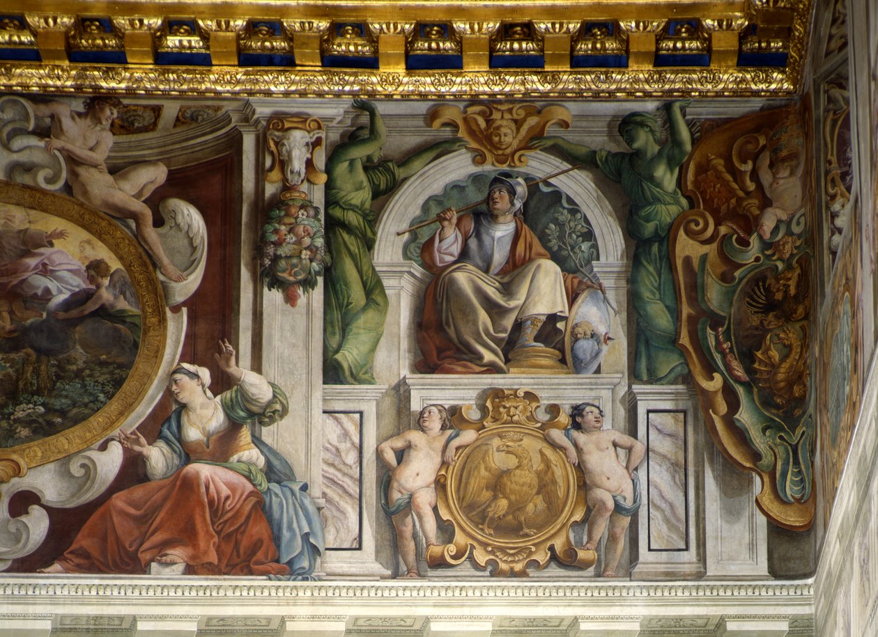 Fragment fryzu, sala kirasjerów autorstwa Giovanni Lanfranco