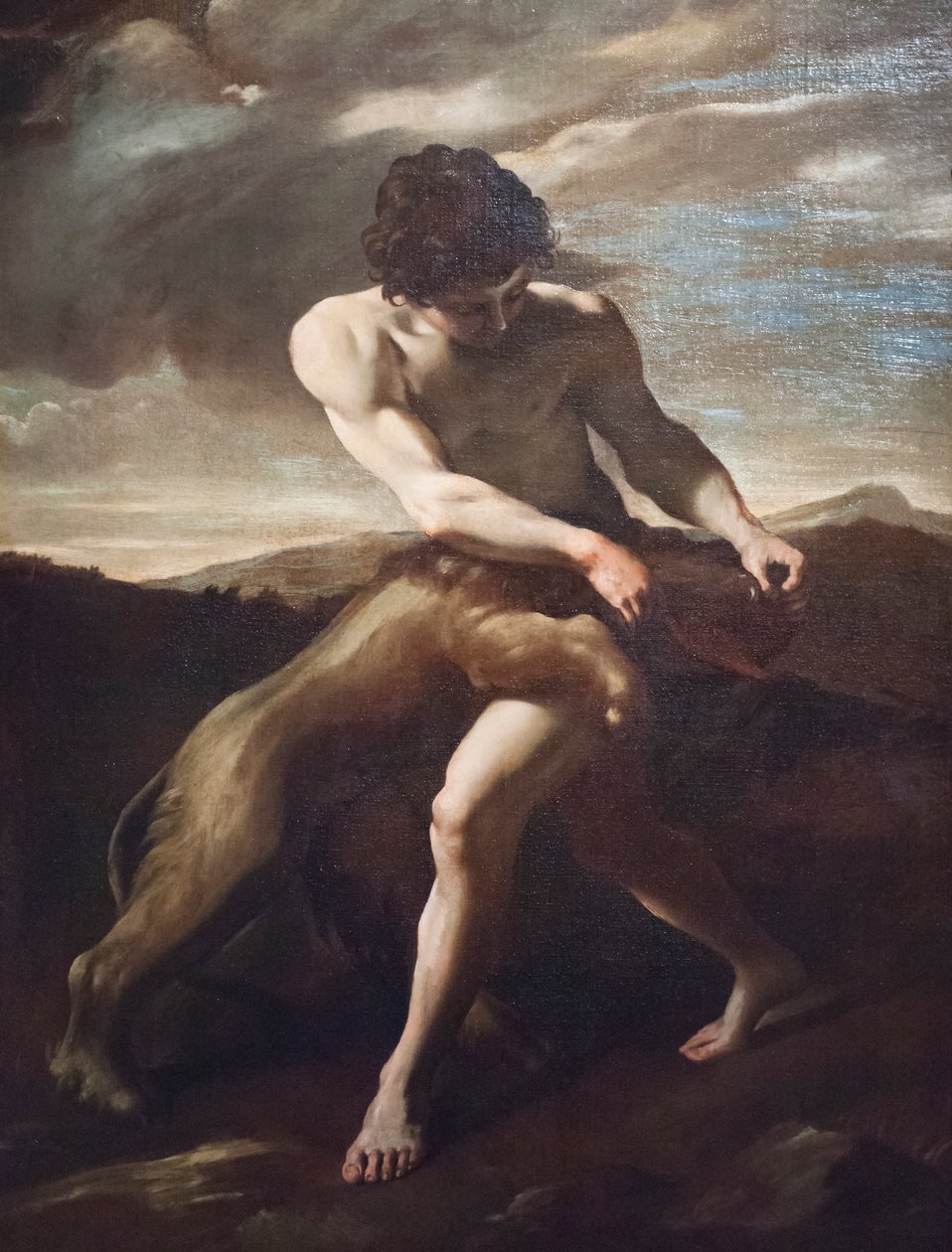 Samson zabijający lwa autorstwa Giovanni Lanfranco