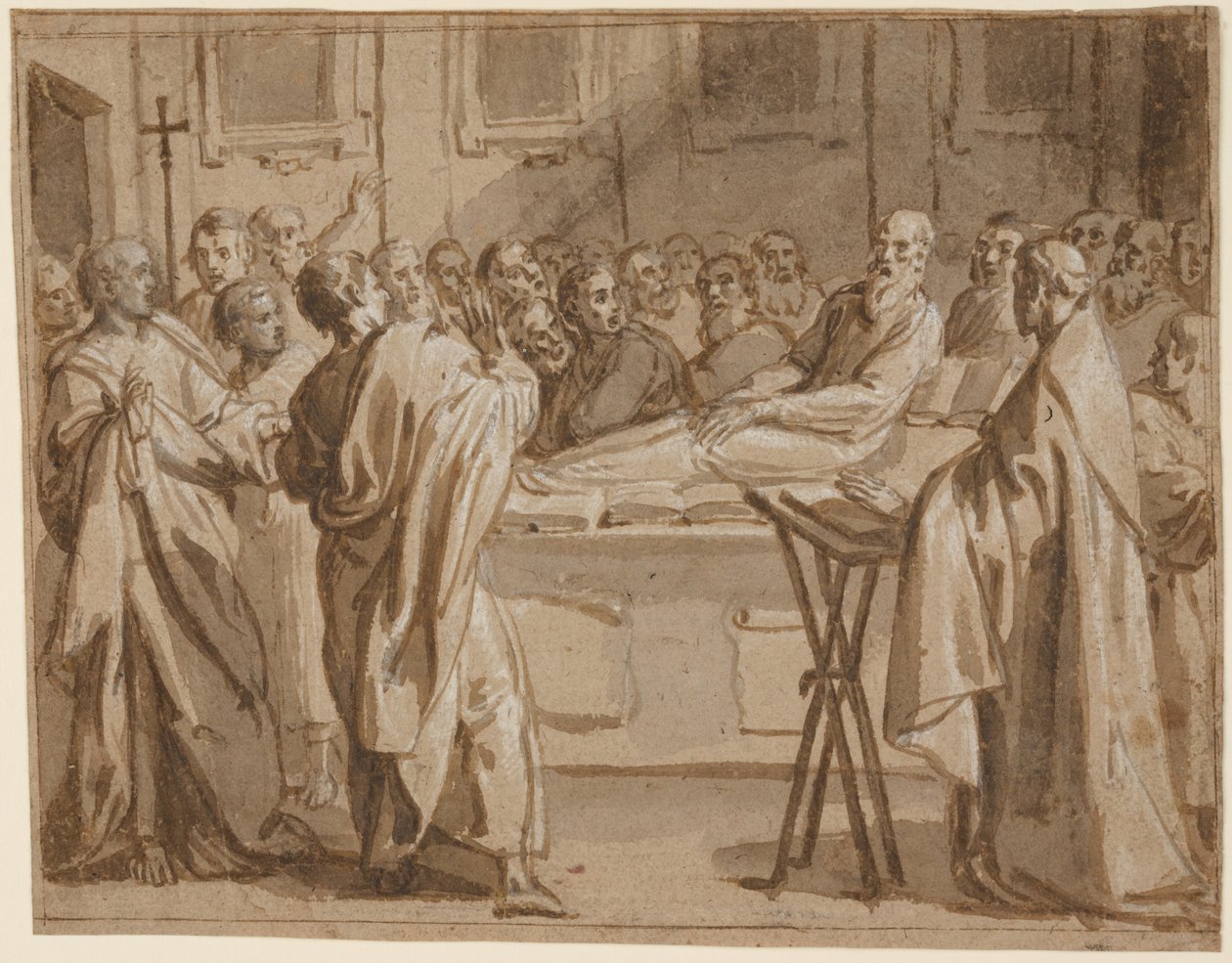 Pogrzeb Raymonda Diocrèsa: epizod z historii św. Brunona autorstwa Giovanni Lanfranco