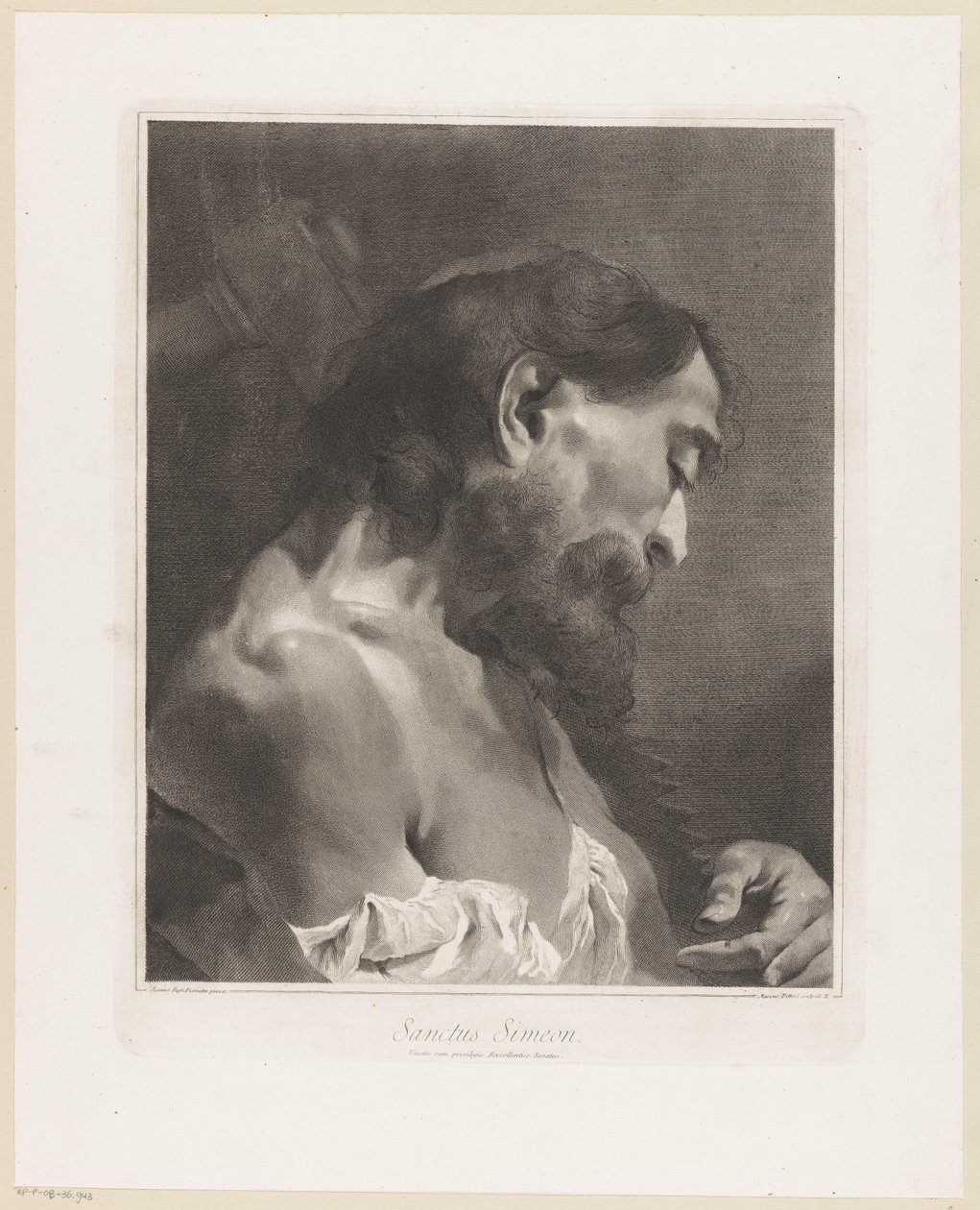 Apostoł Szymon Sanctus Simeon (tytuł na obiekcie) Apostelen (tytuł serii) autorstwa Giovanni Marco Pitteri