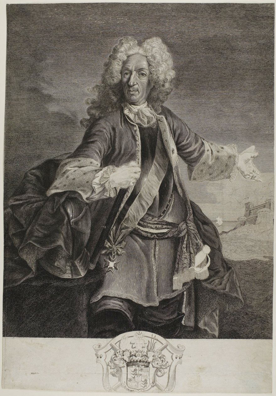 Johann Matthias, hrabia Schulenburg. autorstwa Giovanni Marco Pitteri