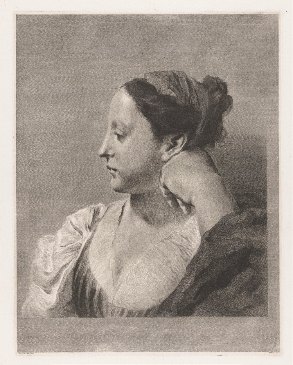 Portret młodej kobiety autorstwa Giovanni Marco Pitteri