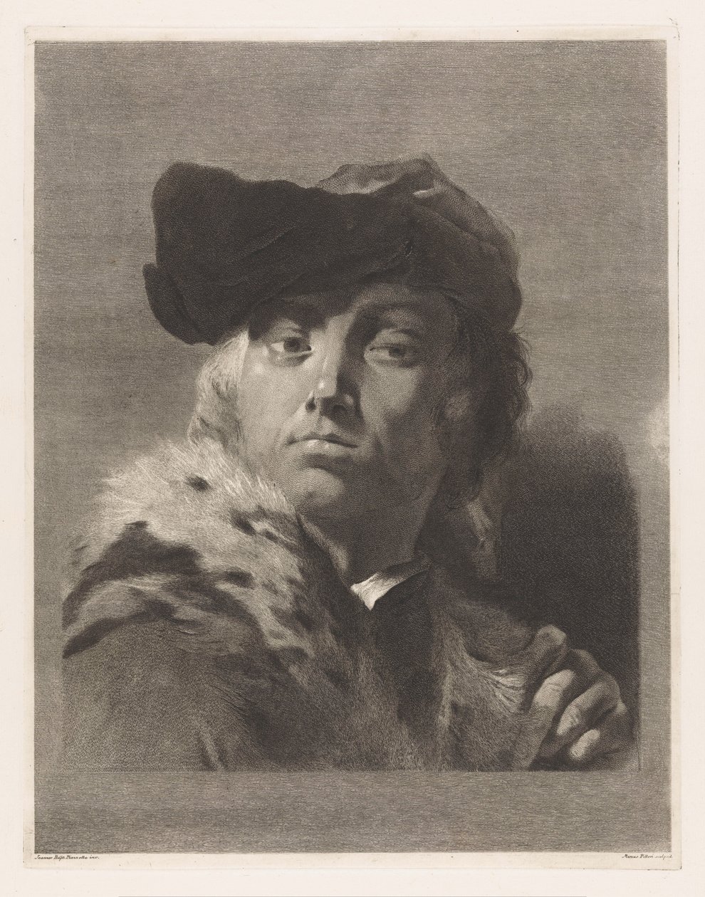 Portret artysty Giovanniego Battisty Piazzetta autorstwa Giovanni Marco Pitteri