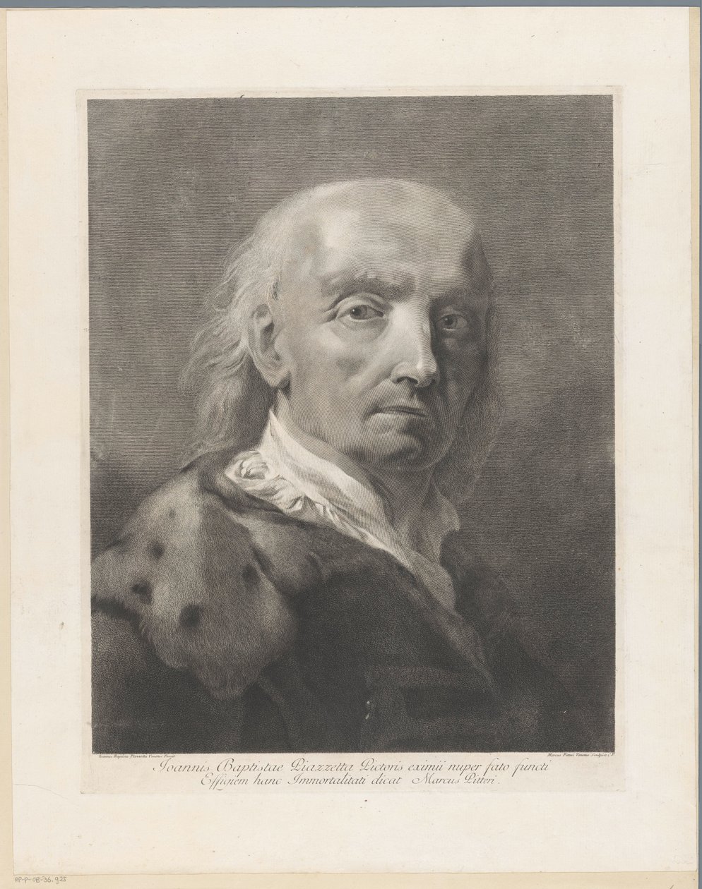 Portret artysty Giovanniego Battisty Piazzetta autorstwa Giovanni Marco Pitteri