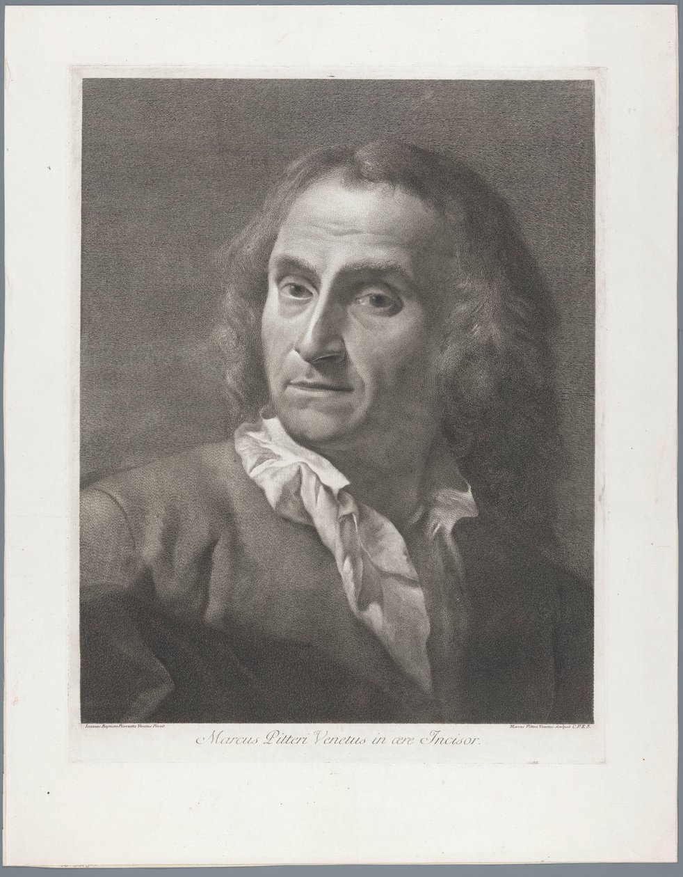 Portret van grafik Giovanni Marco Pitteri Marcus Pitteri Blue Engraver in Air (tytuł na obiekcie) autorstwa Giovanni Marco Pitteri