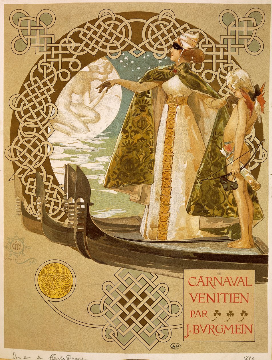 Karnawał wenecki, plakat Giovanniego Mataloni (1868-1944). autorstwa Giovanni Maria Mataloni