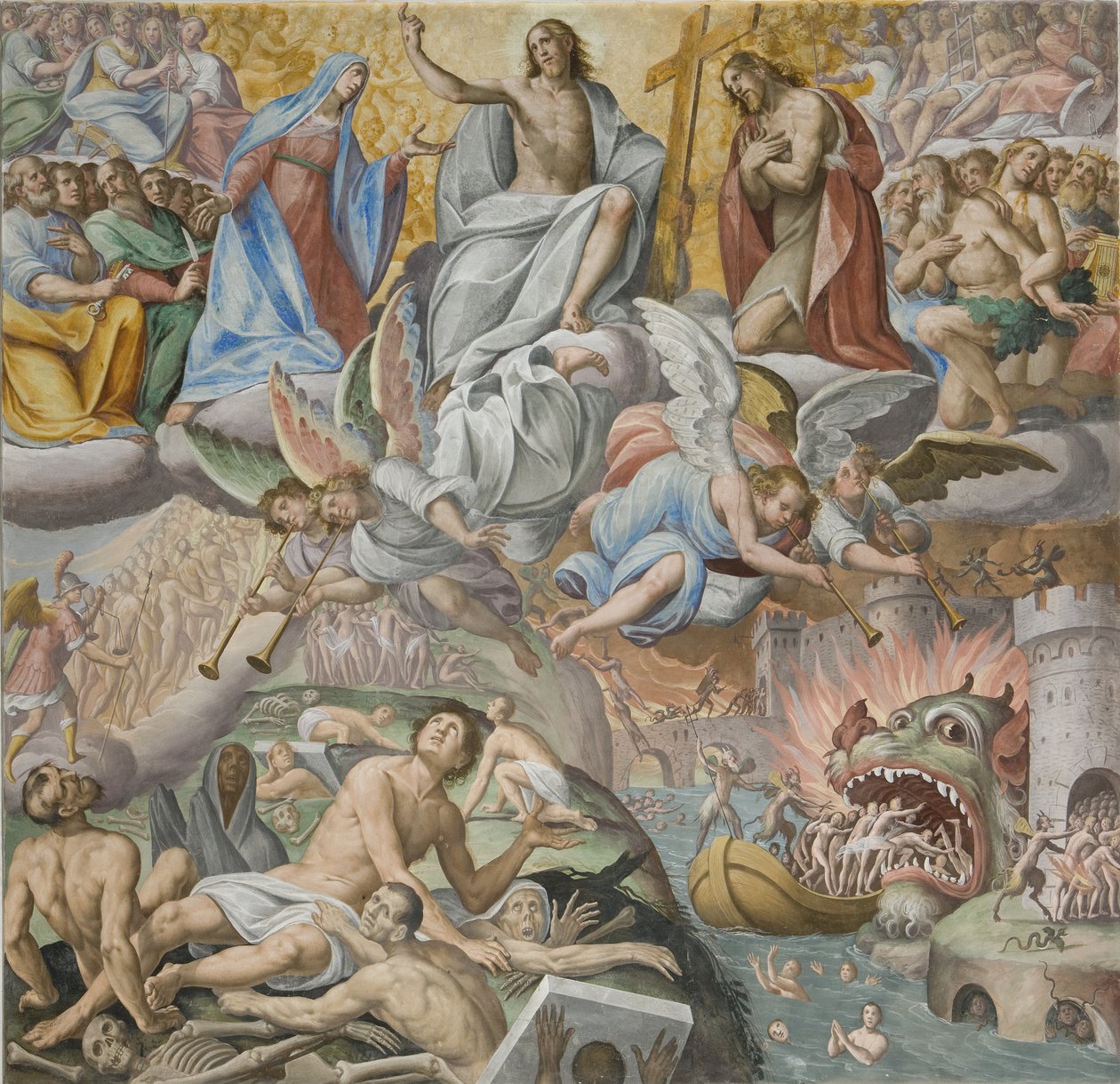 Sąd Ostateczny, szczegół, 1614 autorstwa Giovanni Mauro della Rovere