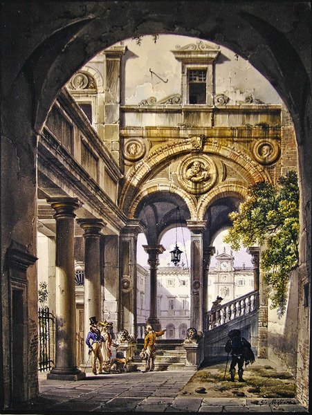 Kaprys architektoniczny autorstwa Giovanni Migliara