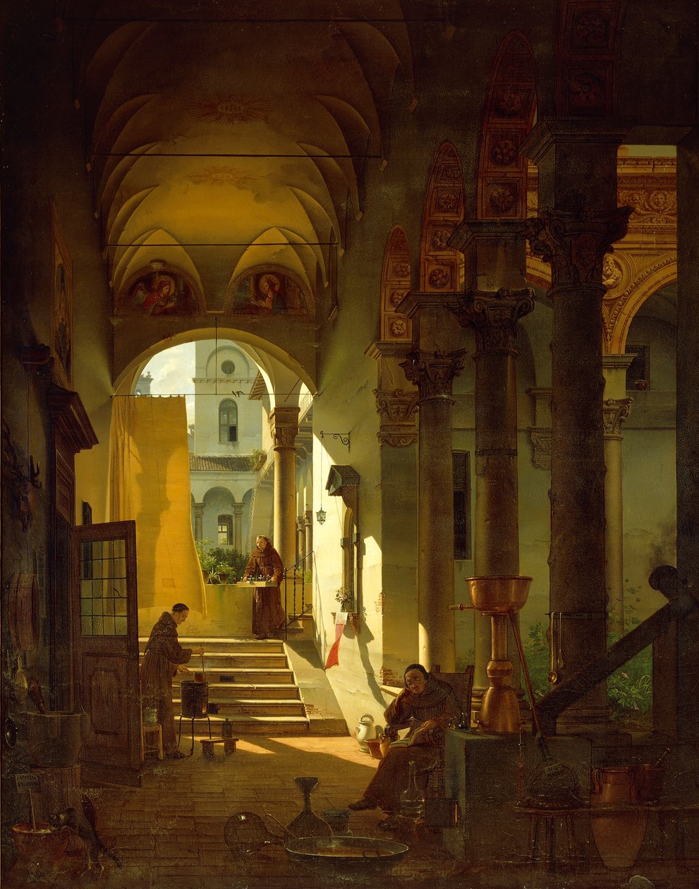 Aptekarz klasztoru, Giovanni Migliara autorstwa Giovanni Migliara