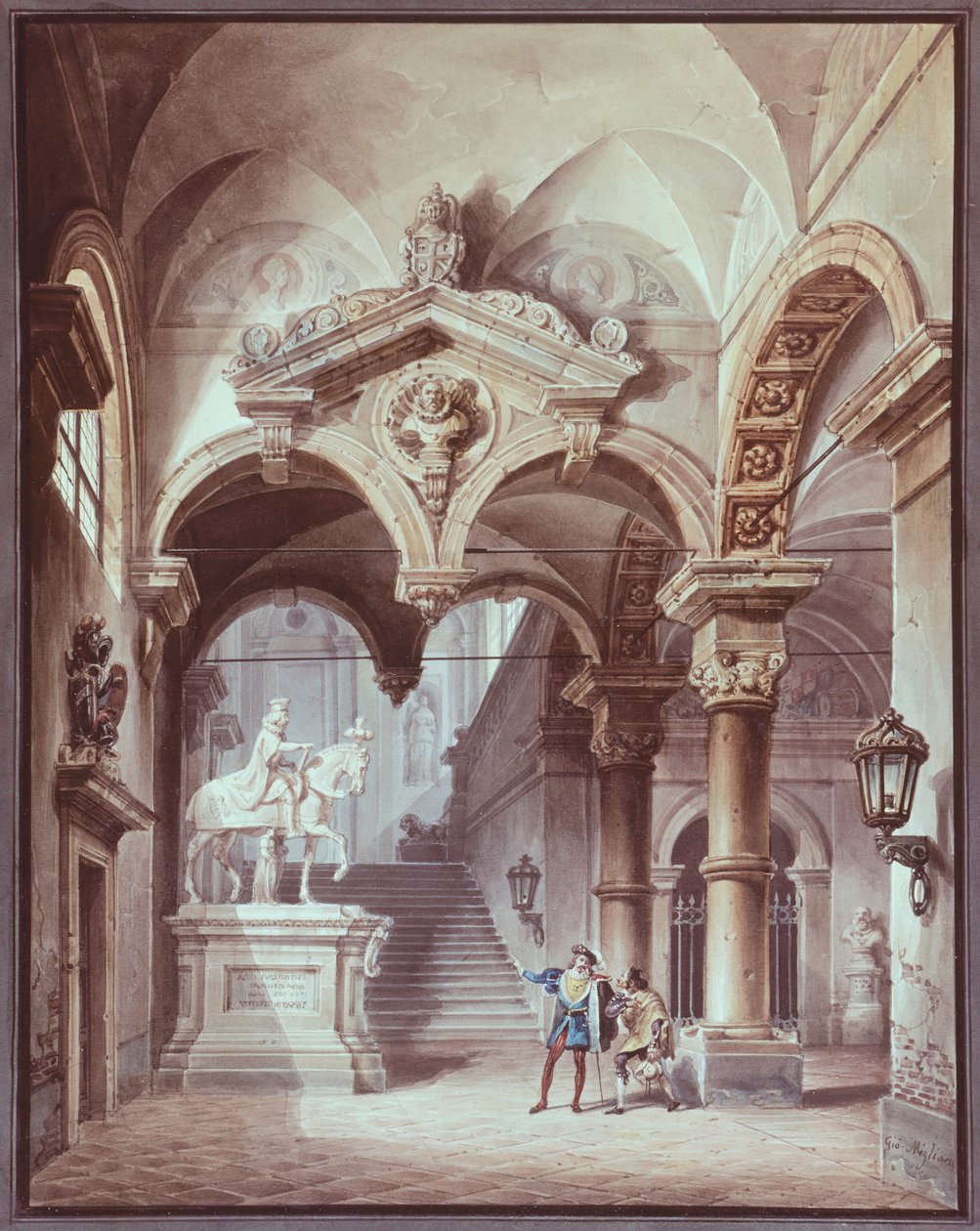 Gość kamienia, Praktyczny Joker z Sewilli, Giovanni Migliara (1785-1837) autorstwa Giovanni Migliara