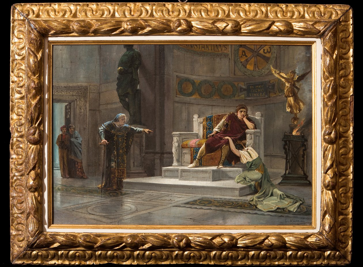 Konstantyn i niewolnik (olej na płótnie) autorstwa Giovanni Muzzioli