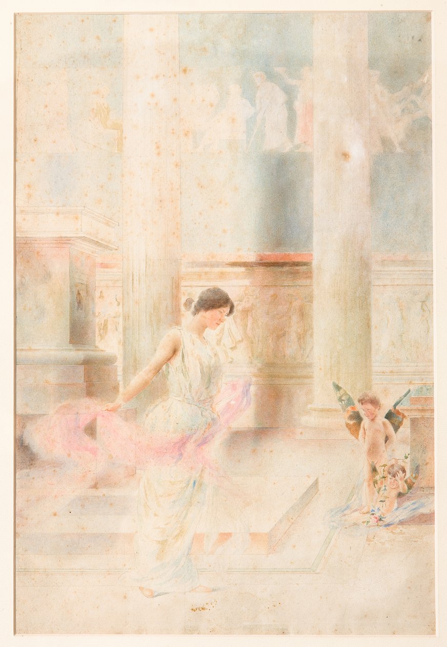 Taniec weselny (akwarela) autorstwa Giovanni Muzzioli