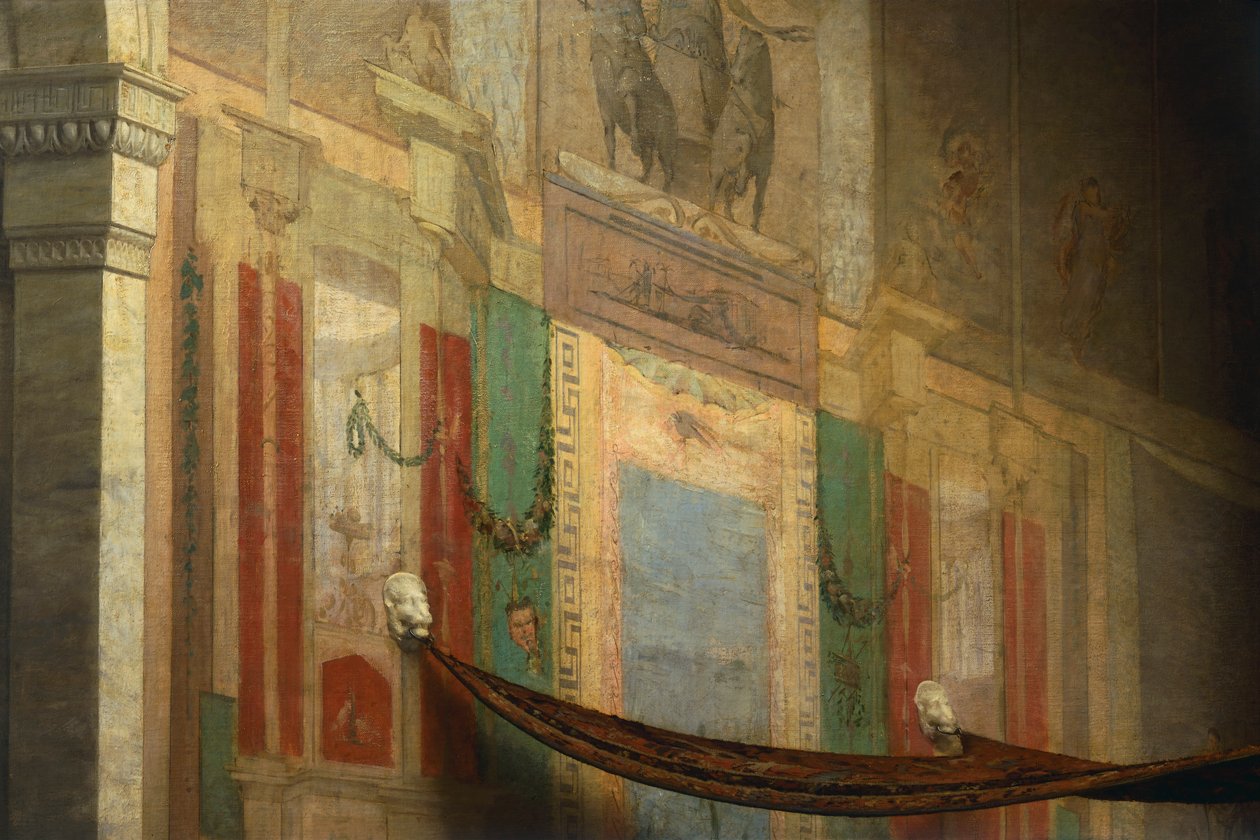 Zemsta Poppei, detal, Giovanni Muzzioli (1854-1894), olej na płótnie autorstwa Giovanni Muzzioli