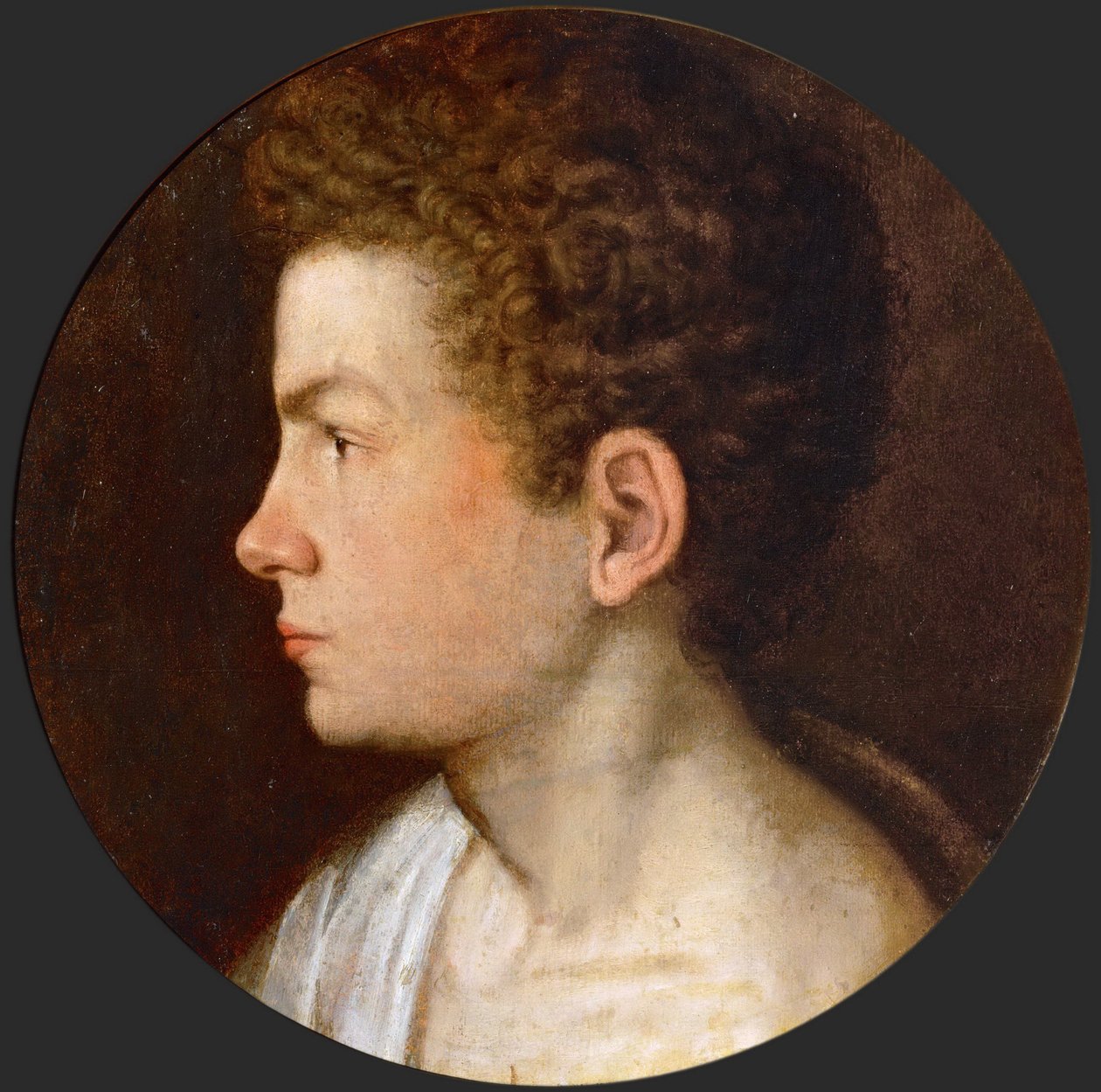 Manieryzm: Autoportret par Lomazzo, Giovanni Paolo (1538-1600), c. 1560. Olej na drewnie, D 39. Muzeum Historii Sztuki, Wiedeń autorstwa Giovanni Paolo Lomazzo