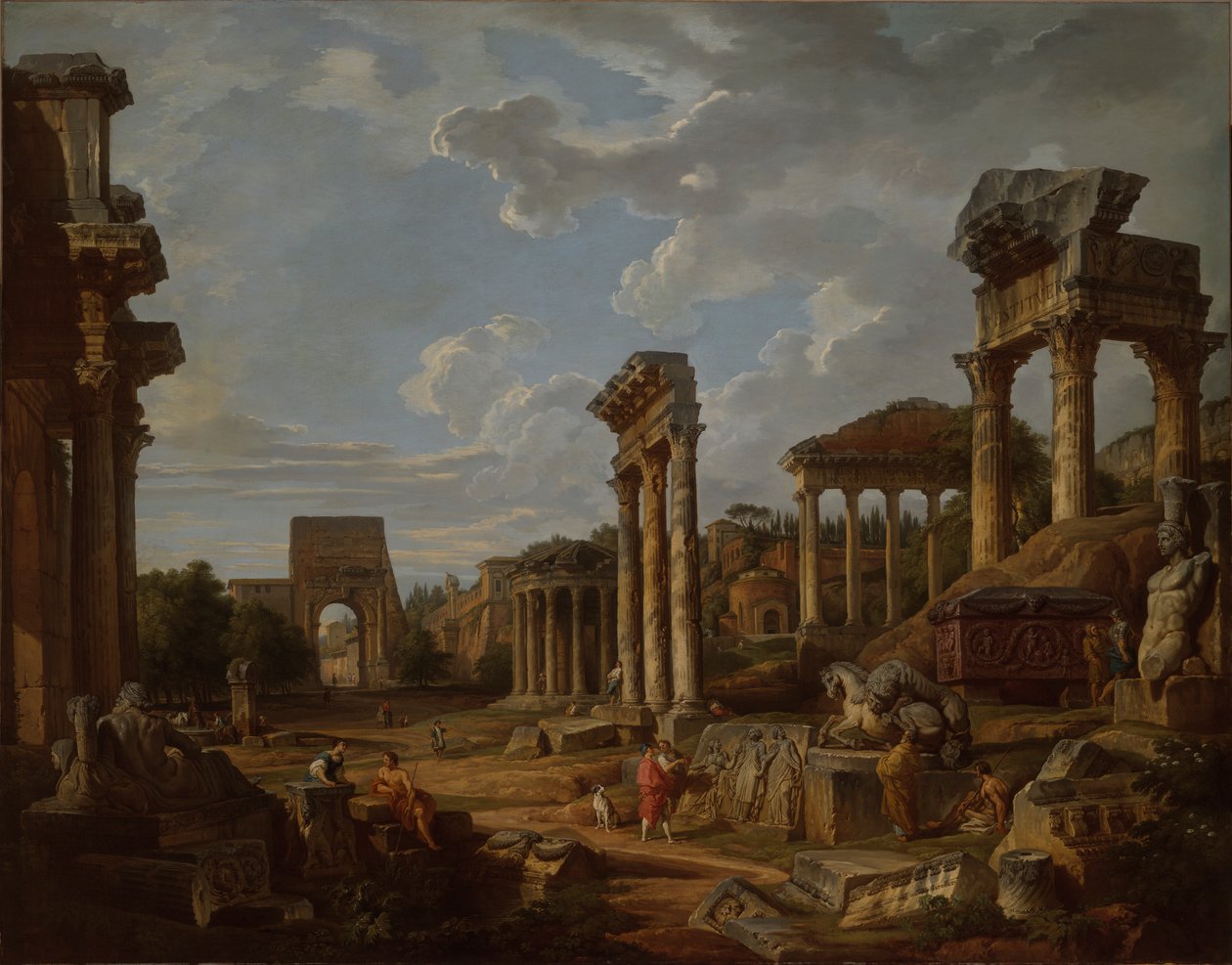 Capriccio Forum Romanum autorstwa Giovanni Paolo Panini