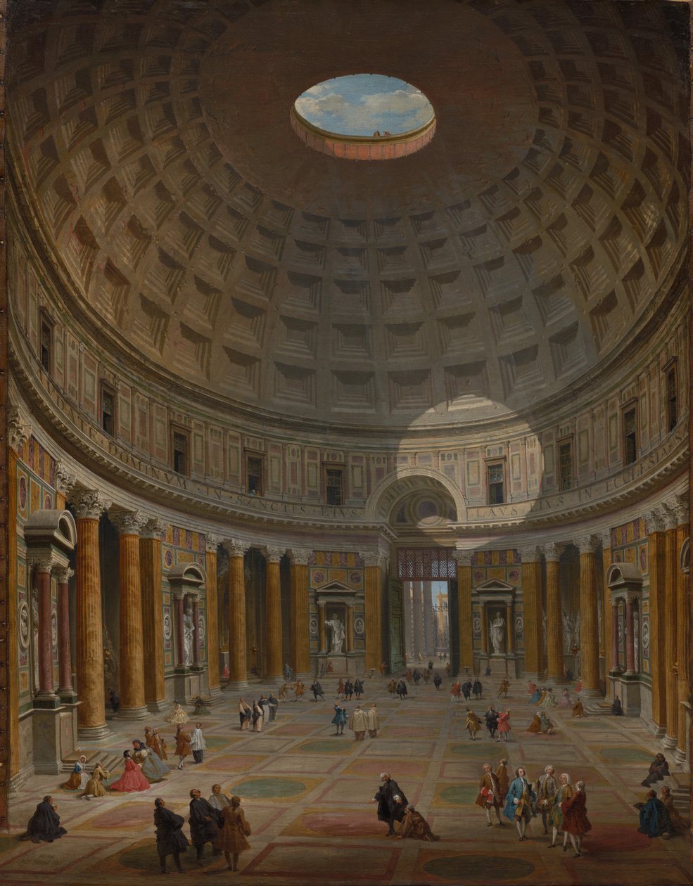 Wnętrze Panteonu, Rzym autorstwa Giovanni Paolo Panini