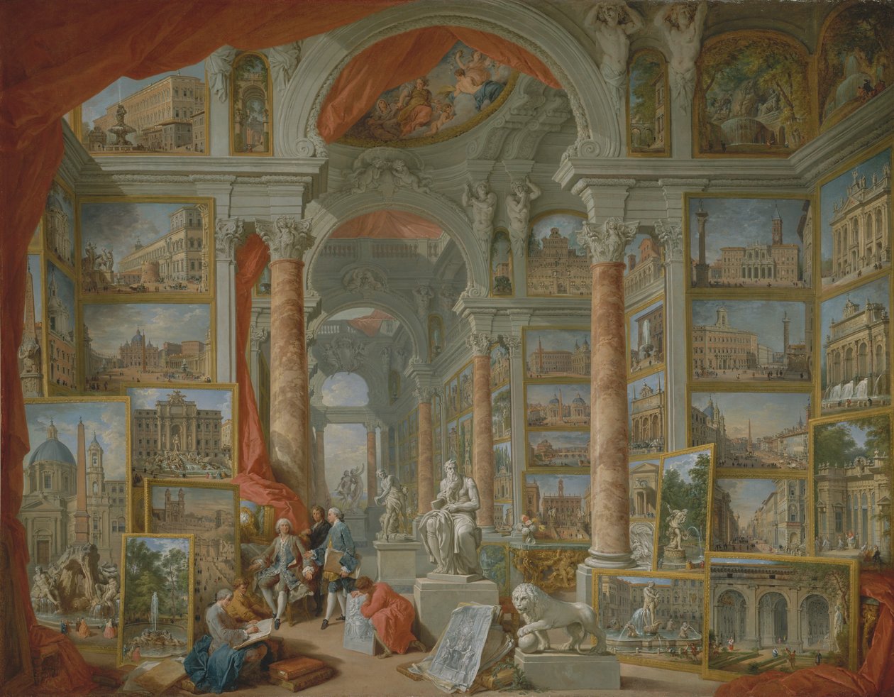 Współczesny Rzym, 1757. autorstwa Giovanni Paolo Panini