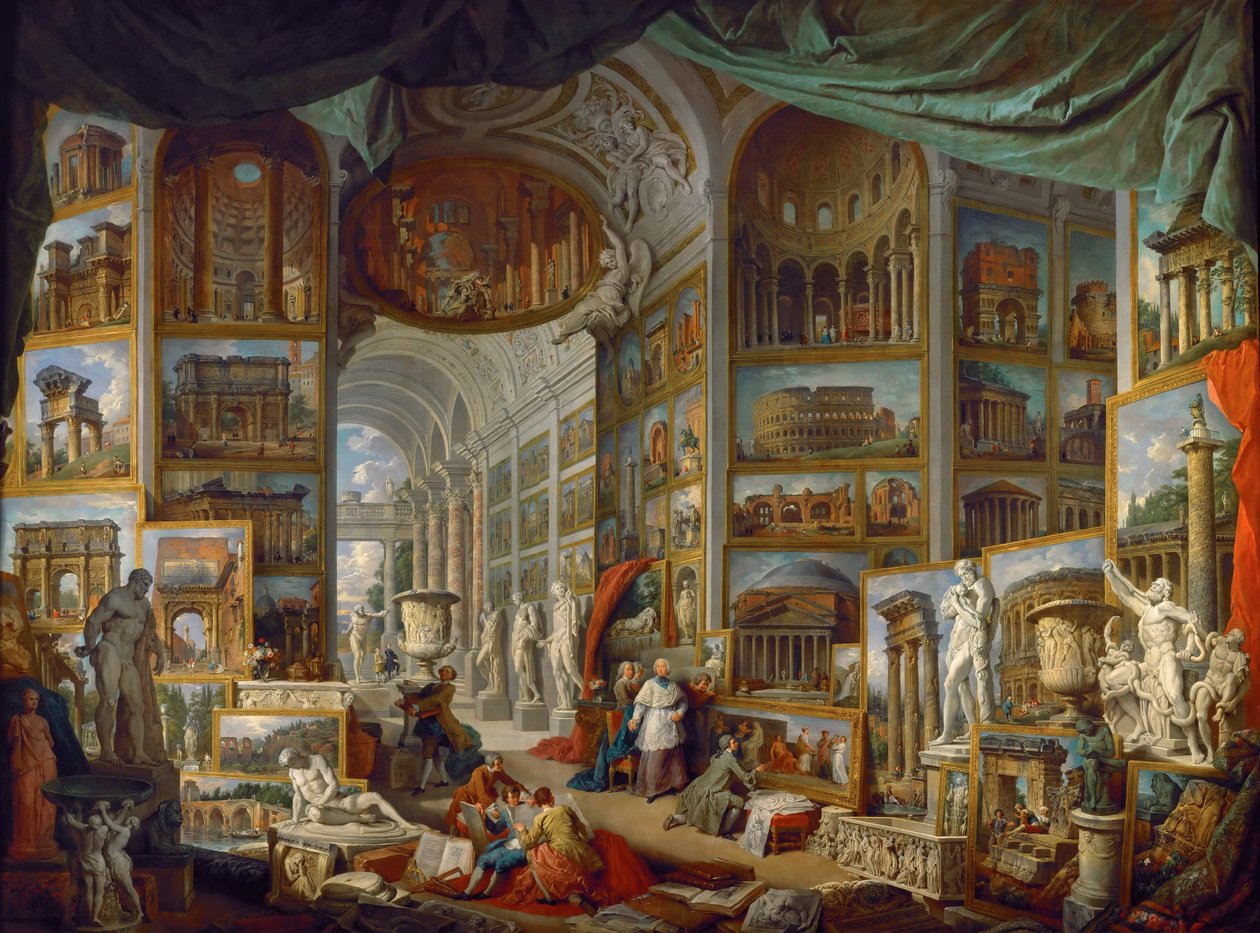 Galeria zdjęć z widokami na starożytny Rzym Roma Antica autorstwa Giovanni Paolo Pannini