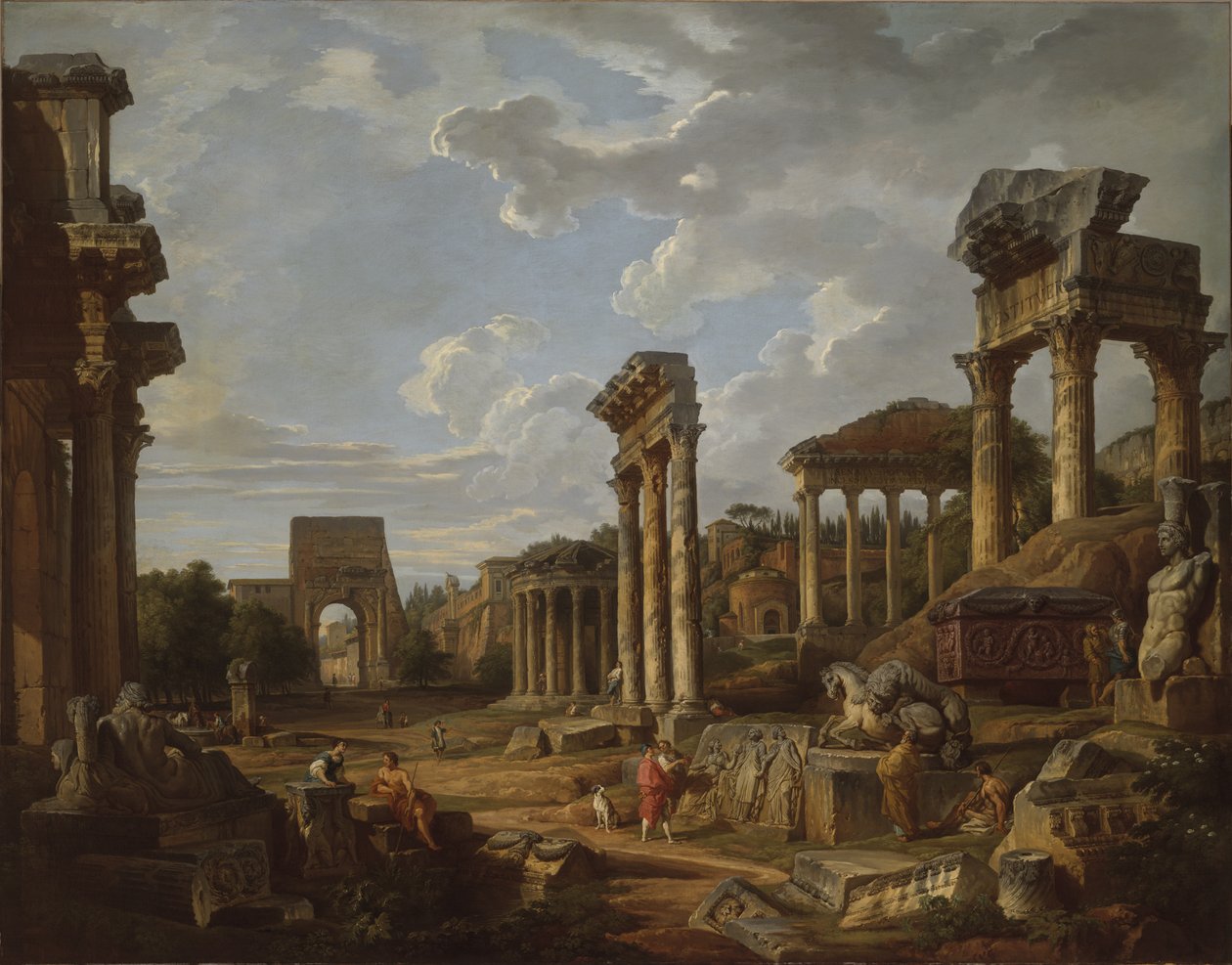 Kaprys z Forum Romanum, 1741 autorstwa Giovanni Paolo Pannini
