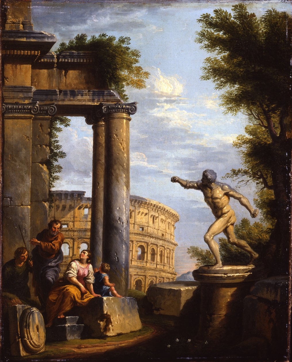 Capricci klasycznych ruin z dyskursami filozofów autorstwa Giovanni Paolo Pannini