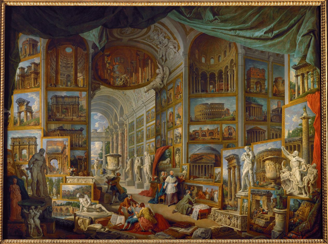 Galeria widoków starożytnego Rzymu ... autorstwa Giovanni Paolo Pannini or Panini