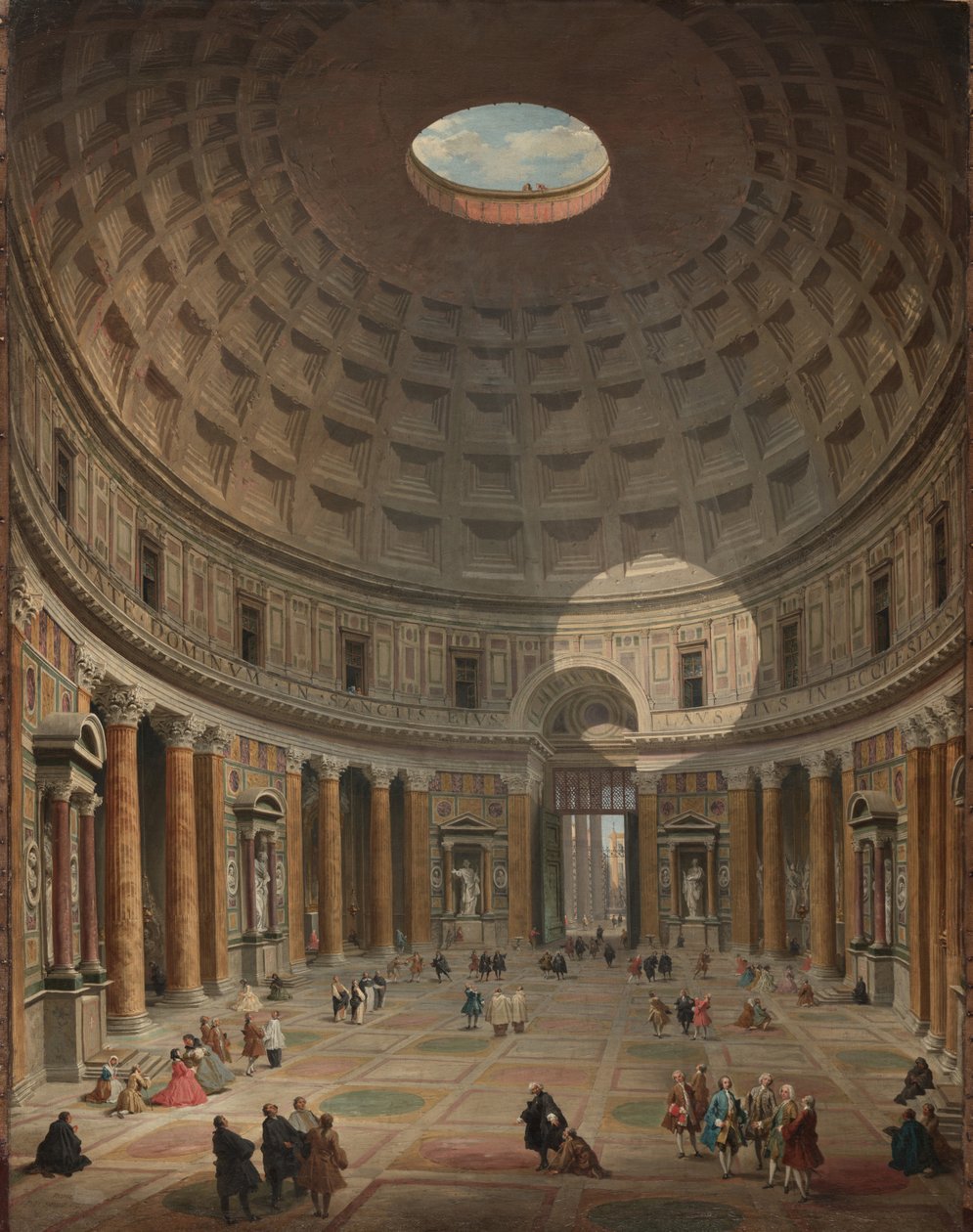 Wnętrze Panteonu, Rzym, 1747 autorstwa Giovanni Paolo Pannini