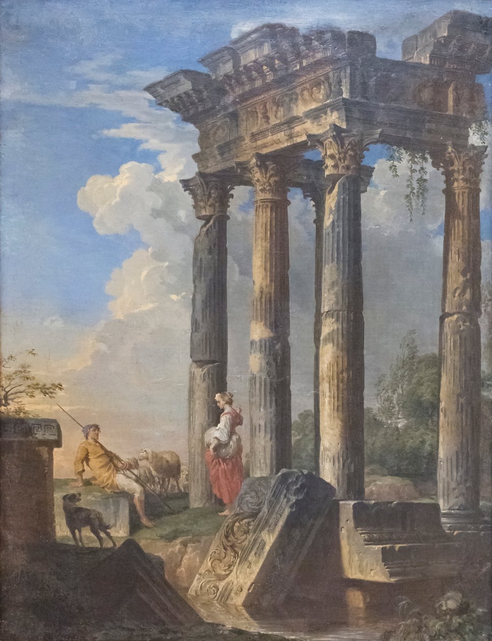 Ruiny z pasterzami autorstwa Giovanni Paolo Pannini