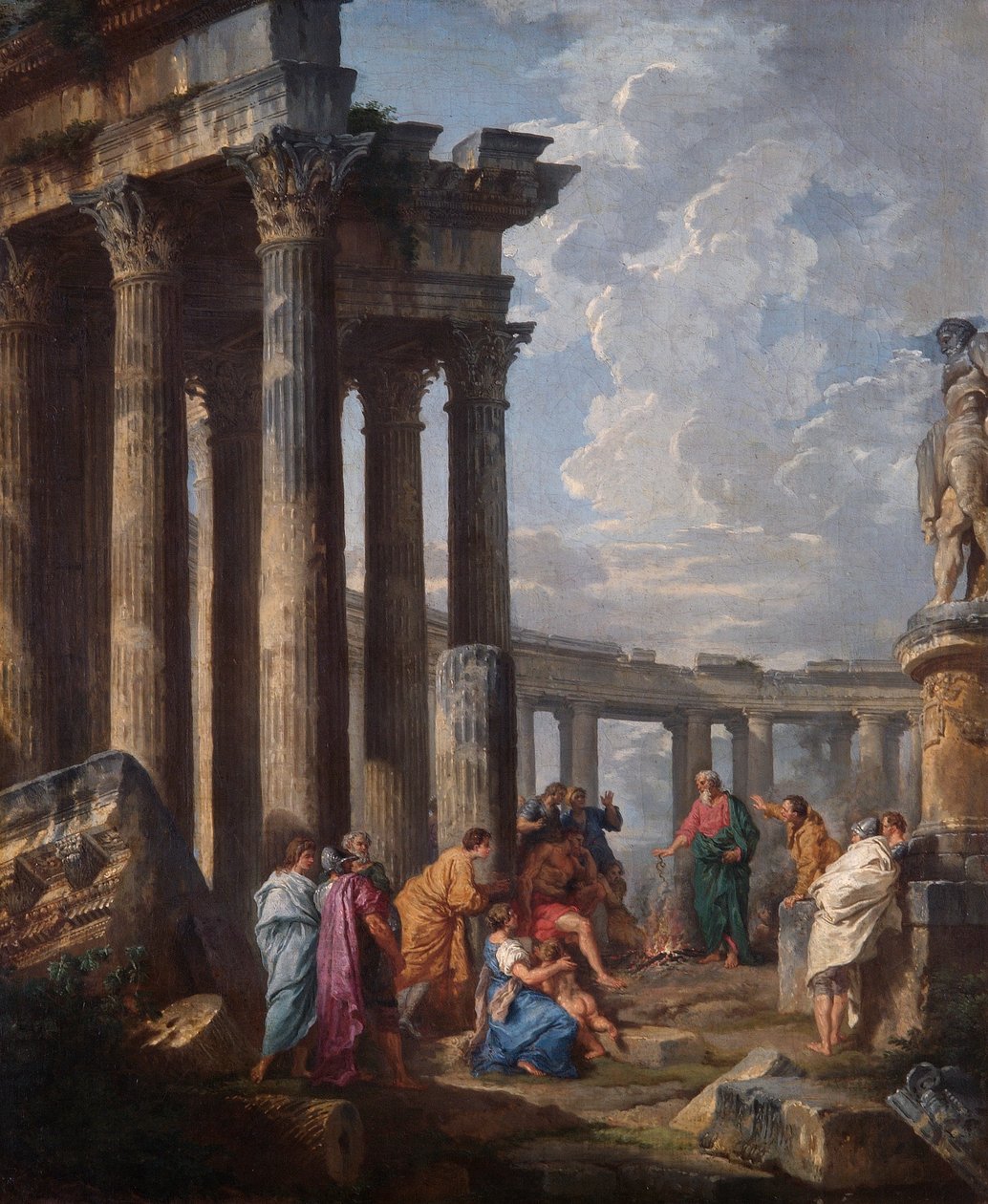 Św. Paweł Na Malcie Chwytając Żmiję autorstwa Giovanni Paolo Pannini
