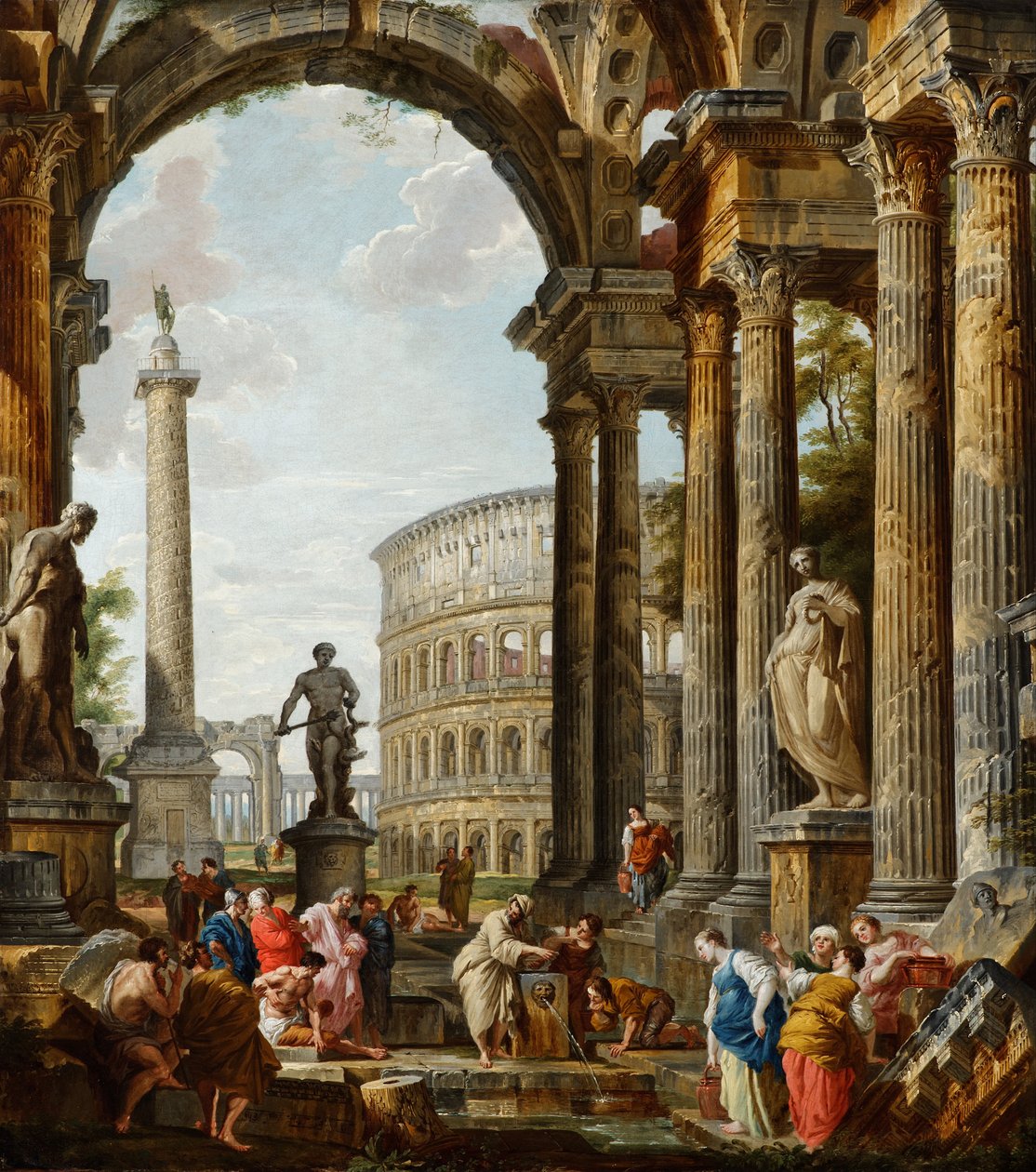 Filozof Diogenes rzuca swoją miskę autorstwa Giovanni Paolo Pannini