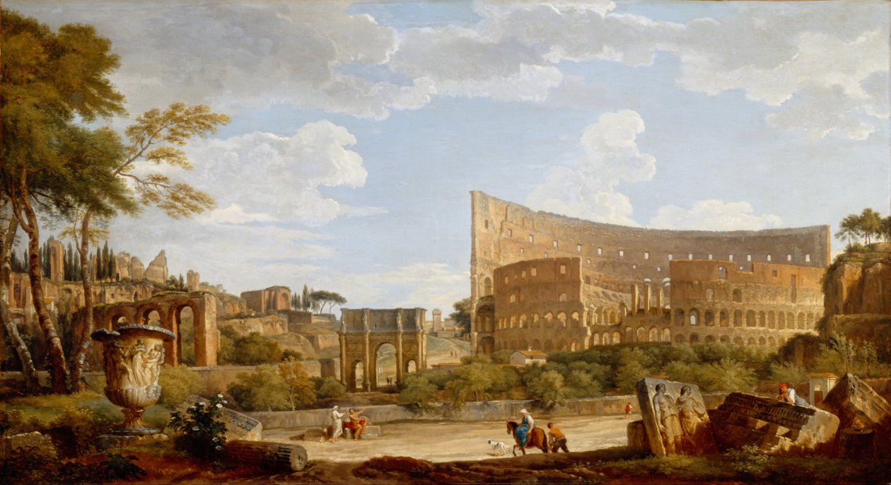 Widok na Koloseum autorstwa Giovanni Paolo Pannini