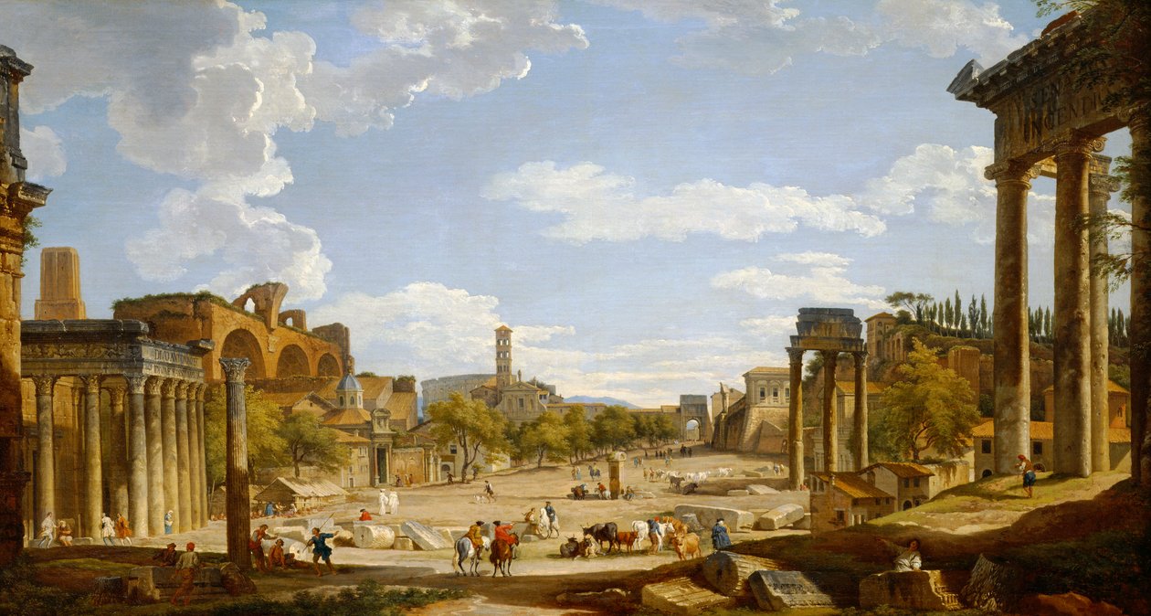 Widok Forum Romanum, 1735 autorstwa Giovanni Paolo Pannini