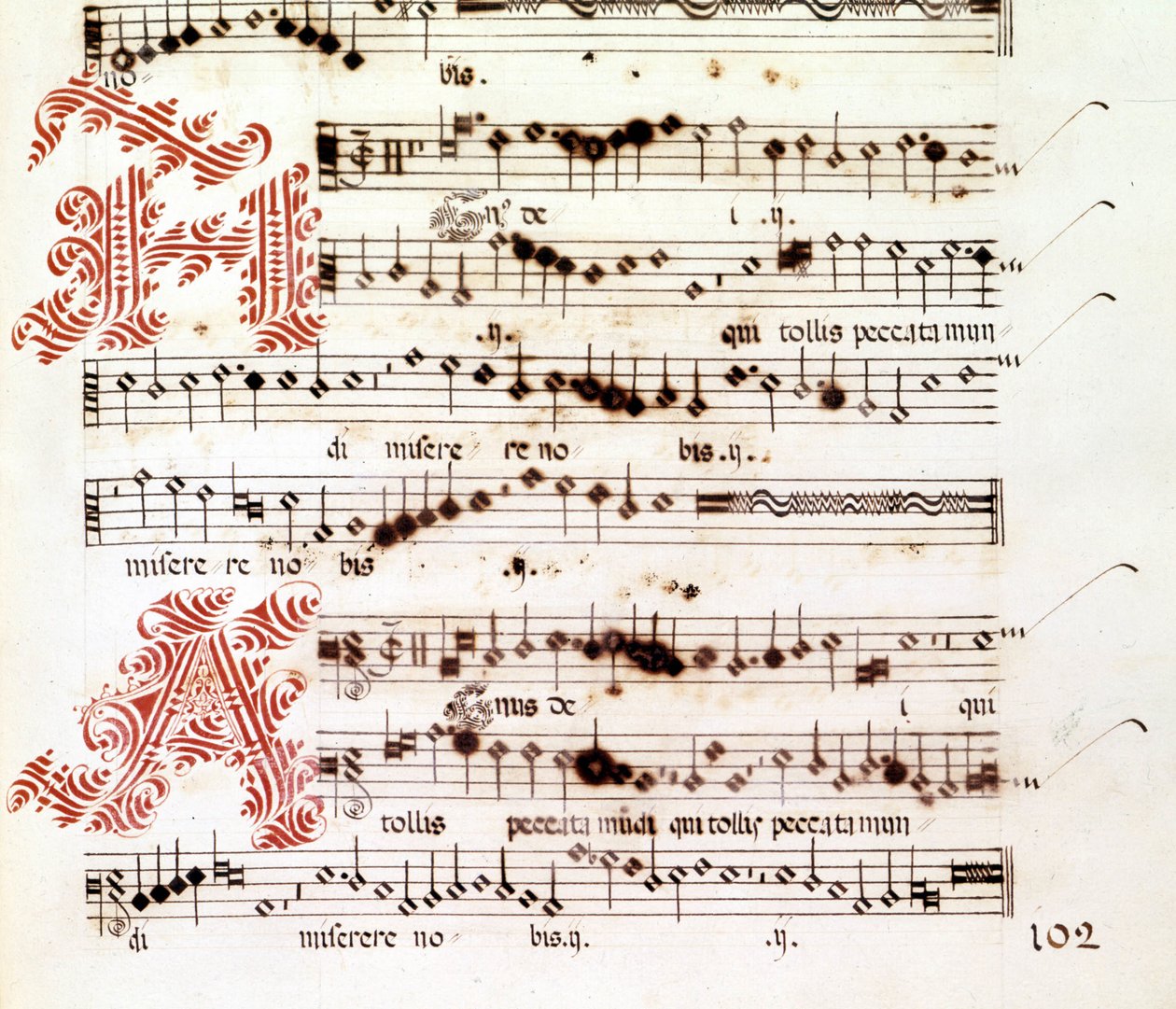 Agnus Dei z „Magów Mantui” Giovanniego Pierluigiego da Palestrina (1525-1594), włoskiego kompozytora. autorstwa Giovanni Pierluigi da (after) Palestrina
