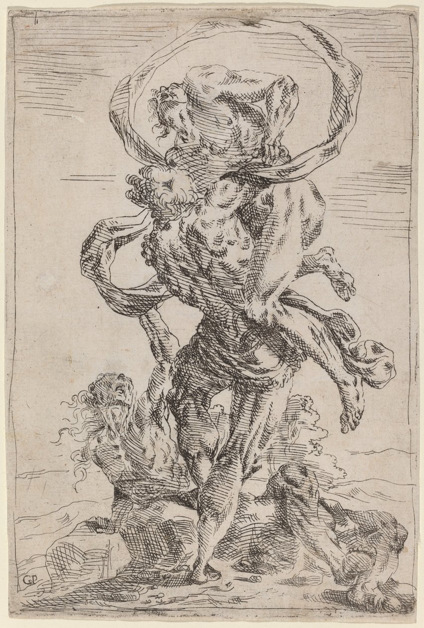Herkules i Anteusz autorstwa Giovanni Pietro Possenti