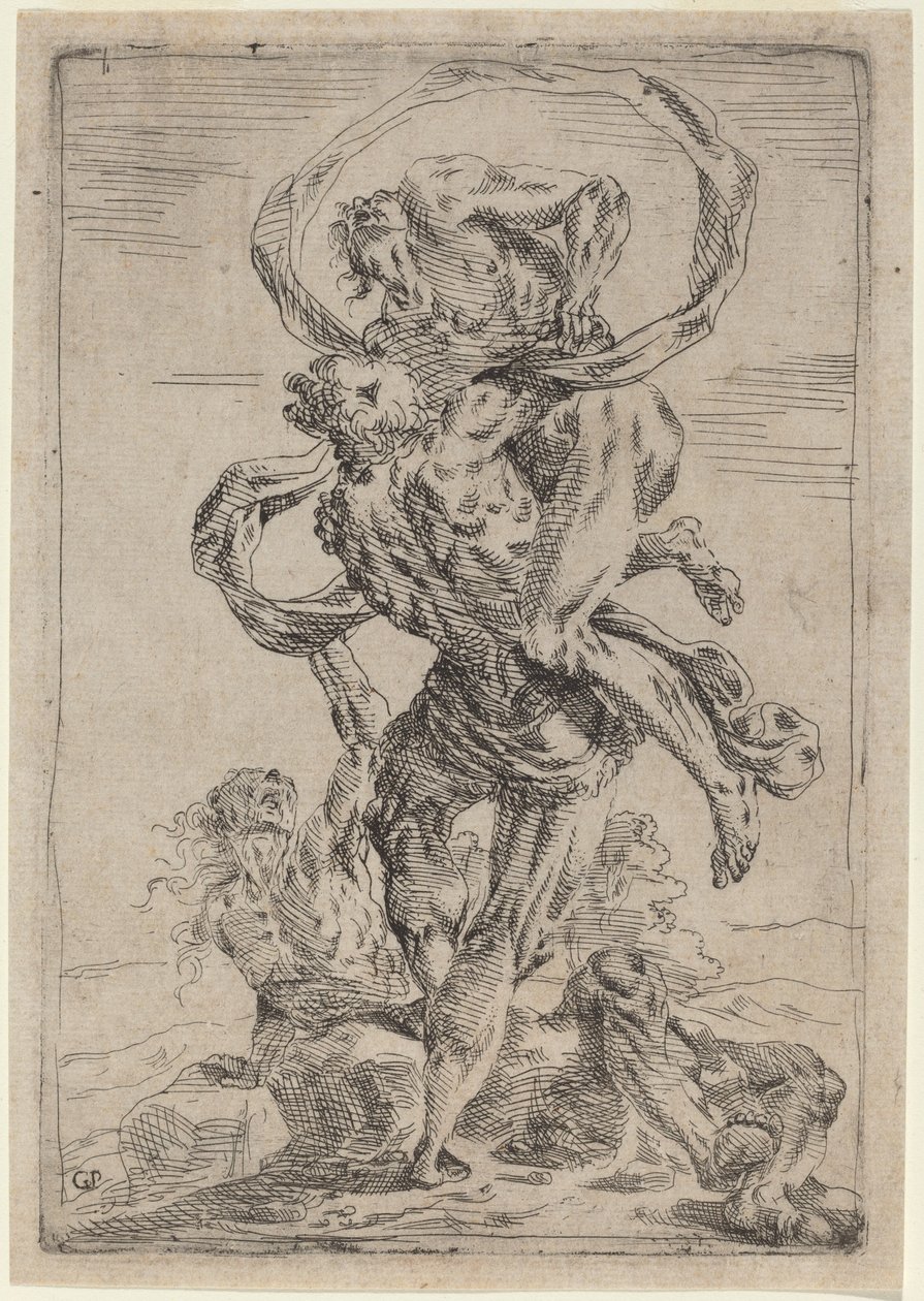 Herkules i Anteusz autorstwa Giovanni Pietro Possenti