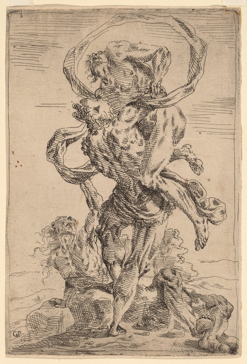 Herkules i Anteusz autorstwa Giovanni Pietro Possenti