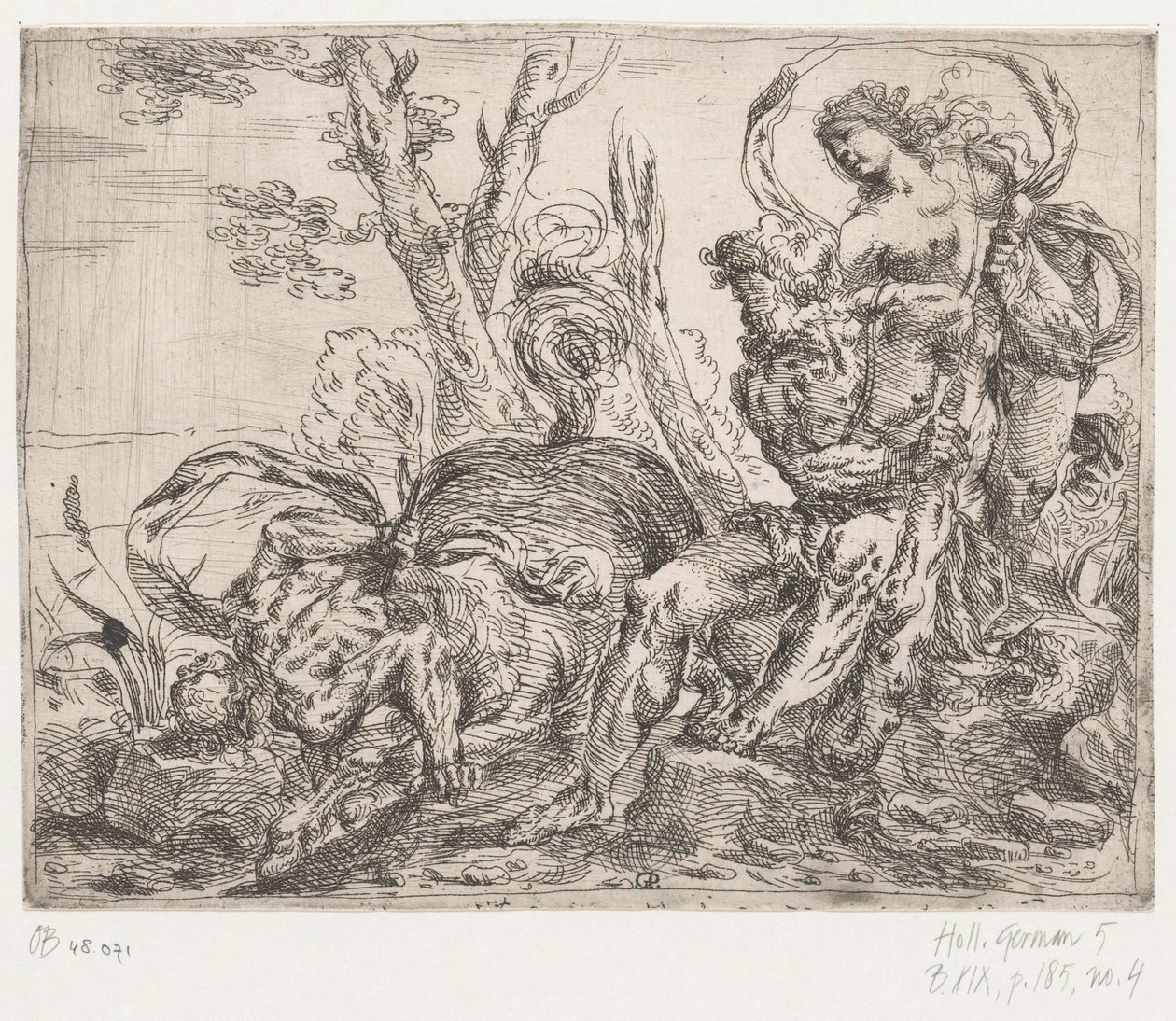 Hercules zabija centaura Nessusa autorstwa Giovanni Pietro Possenti