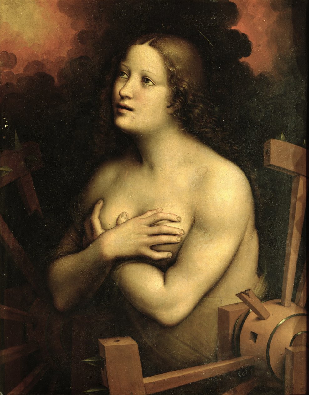 Św. Katarzyna Aleksandryjska (olej na płótnie) autorstwa Giovanni Pietro Rizzoli (school of) Giampietrino