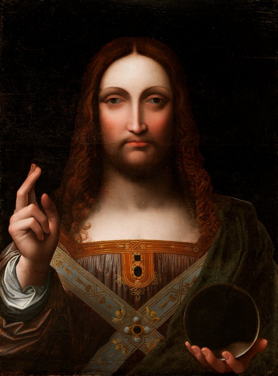 Cristo Salvator Mundi (olej na desce) autorstwa Giovanni Pietro Rizzoli Giampietrino