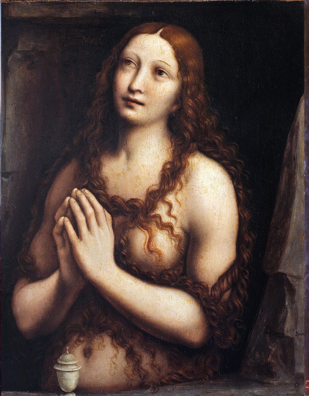 Skruszona Maria Magdalena par Giampietrino (I poł. XVI w.), I poł. - Tempera na desce, 49x39 - Państwowy Ermitaż, St. Petersburg autorstwa Giovanni Pietro Rizzoli Giampietrino