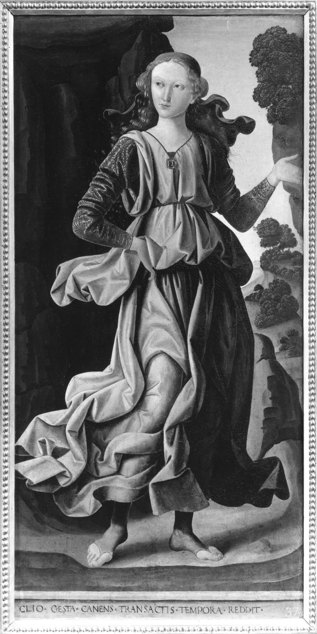 Clio, muza historii autorstwa Giovanni Santi or Sanzio