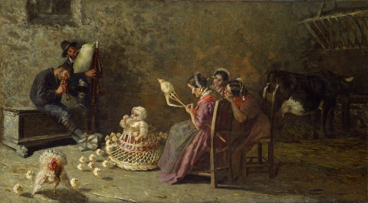 Dudziarze z Brianzy, ok. 1930 r. 1883-1885 autorstwa Giovanni Segantini