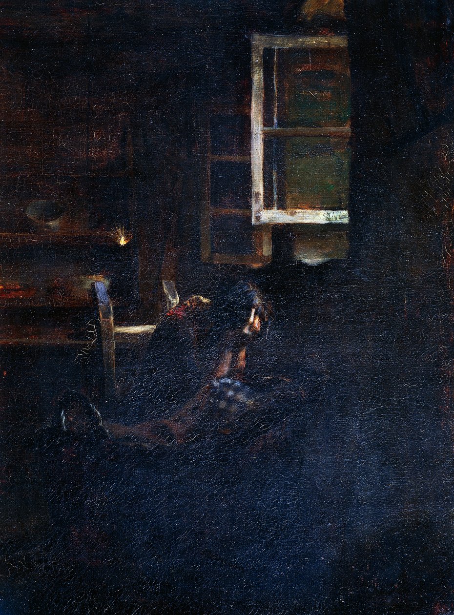 Pusta kołyska autorstwa Giovanni Segantini