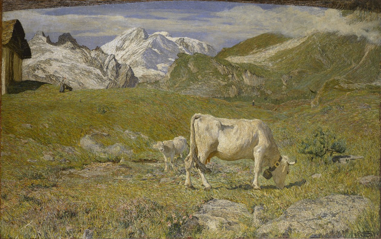 Wiosenne Pastwiska Wiosenne Pastwiska, 1896. autorstwa Giovanni Segantini