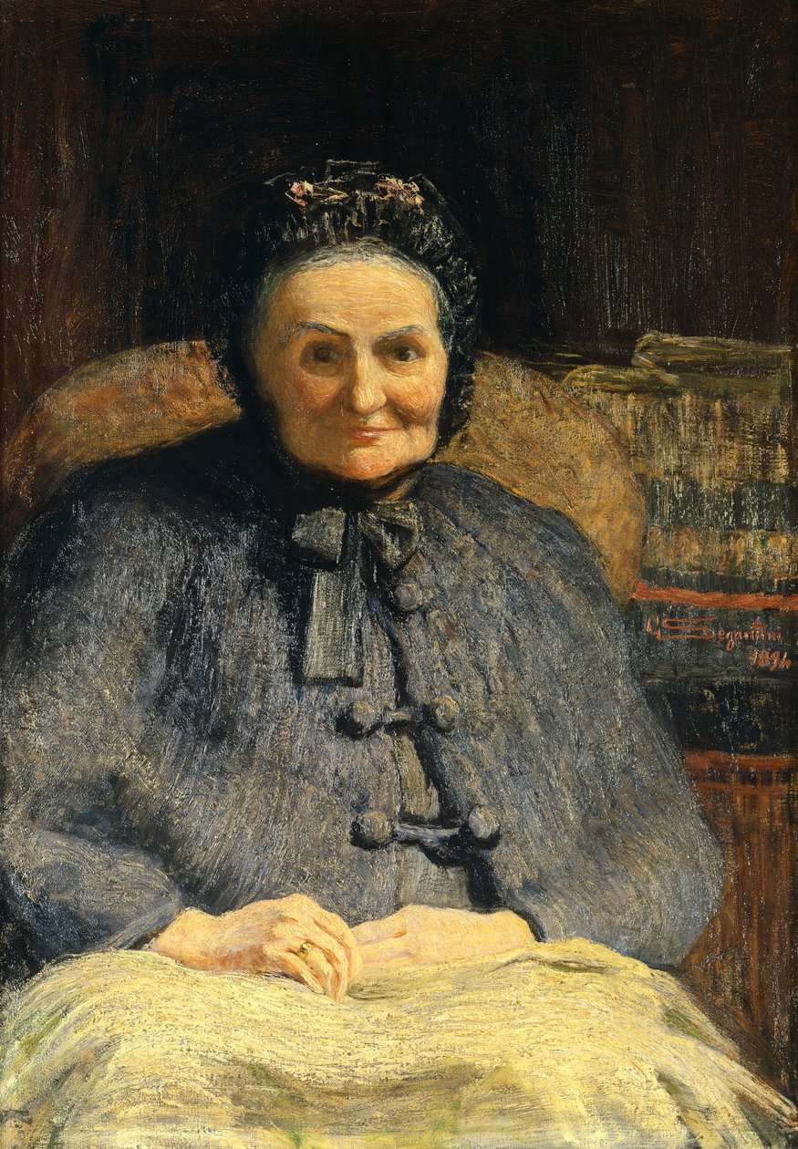 Portret pani Casiraghi Oriani, autorstwa Giovanniego Segantiniego (1858-1899) autorstwa Giovanni Segantini