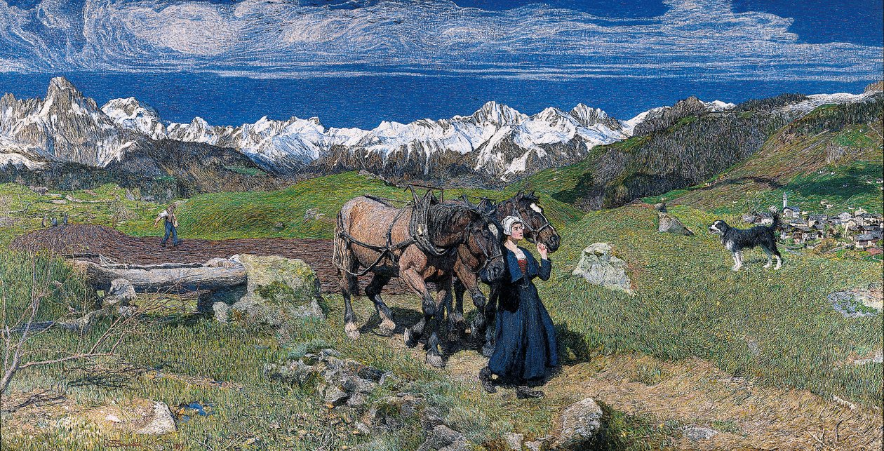 Wiosna w Alpach, 1897 autorstwa Giovanni Segantini